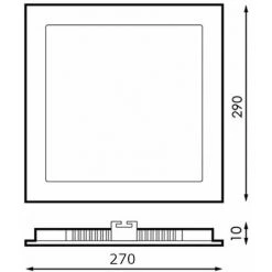 Downlight Panneau LED Carrée 25W Blanc Neutre 4500K | IluminaShop -Panneau LED Soldes 2022 28219845 5