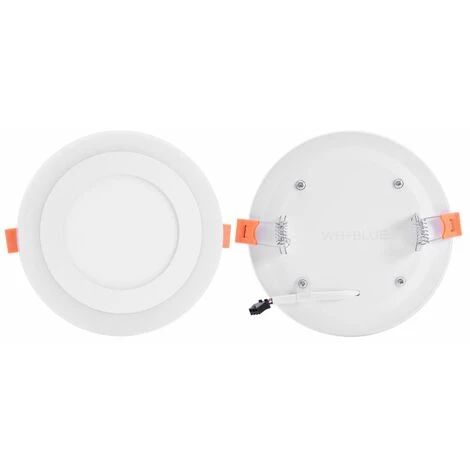 DIYOZZY Panneau Lumineux Extrémiste-mince Rond Bicolore Emménagement Intégrée Non Chargée 18 + 6W Caché Blanc Et Bleu 3 DIYOZZY Panneau Lumineux Extrémiste-mince Rond Bicolore Emménagement Intégrée Non Chargée 18 + 6W Caché Blanc Et Bleu