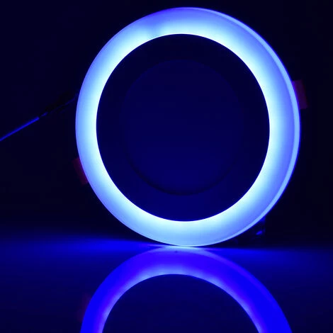 DIYOZZY Panneau Lumineux Extrémiste-mince Rond Bicolore Emménagement Intégrée Non Chargée 18 + 6W Caché Blanc Et Bleu 7 DIYOZZY Panneau Lumineux Extrémiste-mince Rond Bicolore Emménagement Intégrée Non Chargée 18 + 6W Caché Blanc Et Bleu – Image 5