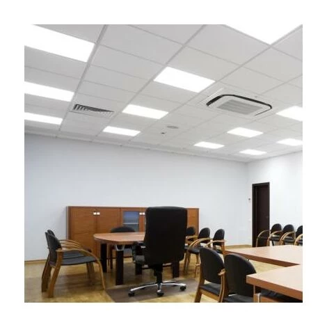 SILAMP Panneau LED 60x60 Slim 45W BLANC (Pack De 6) - No Flicker - Blanc Chaud 2300k - 3500k 4 SILAMP Panneau LED 60x60 Slim 45W BLANC (Pack De 6) - No Flicker - Blanc Chaud 2300k - 3500k – Image 2