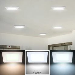 ETC-SHOP Lot De 2 Luminaires Encastrables LED Grille Plafond ALU Panneau Mural Lampes De Couloir Carré 9 ETC-SHOP Lot De 2 Luminaires Encastrables LED Grille Plafond ALU Panneau Mural Lampes De Couloir Carré -Panneau LED Soldes 2022 28825645 3