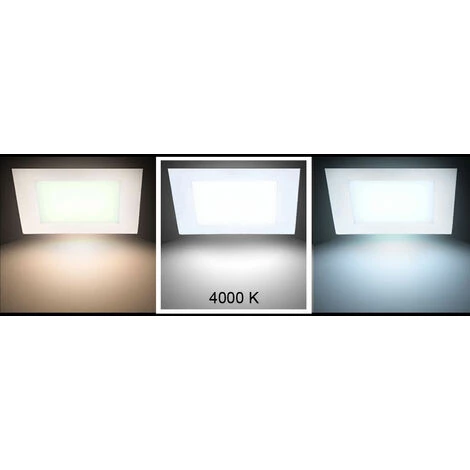 ETC-SHOP Lot De 2 Luminaires Encastrables LED Grille Plafond ALU Panneau Mural Lampes De Couloir Carré 6 ETC-SHOP Lot De 2 Luminaires Encastrables LED Grille Plafond ALU Panneau Mural Lampes De Couloir Carré – Image 4