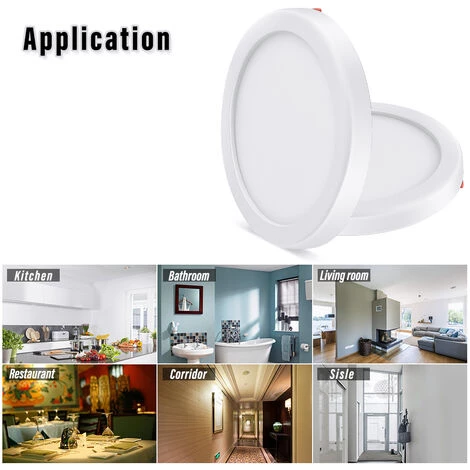 DIYOZZY Panneau D'ouverture à Trou Libre 85-265V 6W Blanc Froid Rond 4 DIYOZZY Panneau D'ouverture à Trou Libre 85-265V 6W Blanc Froid Rond – Image 2