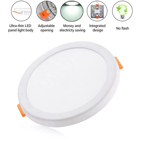 DIYOZZY Panneau D'ouverture à Trou Libre 85-265V 6W Blanc Froid Rond 6 DIYOZZY Panneau D'ouverture à Trou Libre 85-265V 6W Blanc Froid Rond – Image 4