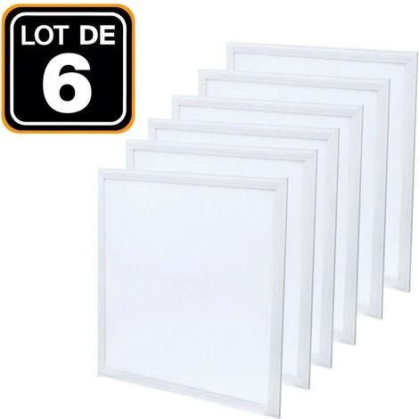 EUROPALAMP Dalle LED 600x600 40W Lot De 6 Pcs Blanc Neutre 4000k Haute Luminosité - Plusieurs Modèles Disponibles 3 EUROPALAMP Dalle LED 600x600 40W Lot De 6 Pcs Blanc Neutre 4000k Haute Luminosité - Plusieurs Modèles Disponibles