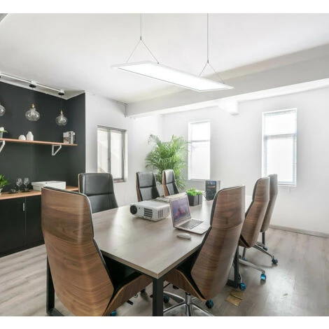 LEDKIA Panneau LED 120x60cm 63W 6300lm LIFUD + Kit De Suspension Blanc Froid 5500K - 6000K - Blanc Froid 5500K - 6000K 4 LEDKIA Panneau LED 120x60cm 63W 6300lm LIFUD + Kit De Suspension Blanc Froid 5500K - 6000K - Blanc Froid 5500K - 6000K – Image 2