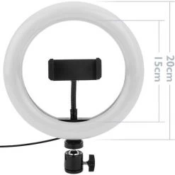 BeMatik - Anneau LED Circulaire 20 Cm 14,4 W 6500 K Avec Support Pour Portable 9 BeMatik - Anneau LED Circulaire 20 Cm 14,4 W 6500 K Avec Support Pour Portable -Panneau LED Soldes 2022 33892717 3