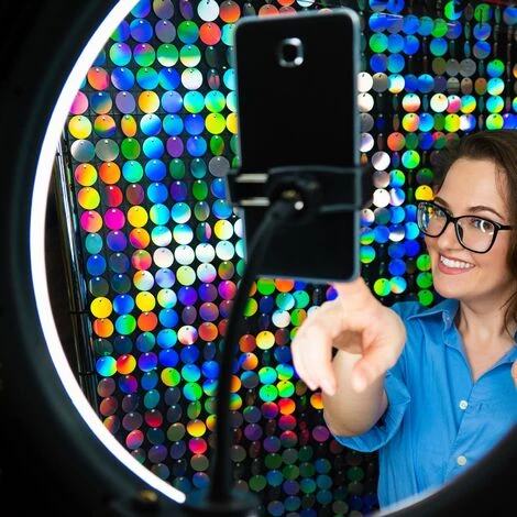 BeMatik - Anneau LED Circulaire 20 Cm 14,4 W 6500 K Avec Support Pour Portable 7 BeMatik - Anneau LED Circulaire 20 Cm 14,4 W 6500 K Avec Support Pour Portable – Image 5