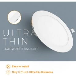DIYOZZY 2PCS Installation Intégrée De Panneau Lumineux Ultra-mince Ronde 15w Lumière Neutre -Panneau LED Soldes 2022 35530908 4