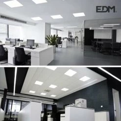 EDM Dalle LED 40W Carré 59,5x59,5mm Chrome Mat - Blanc Naturel 4000K 9 EDM Dalle LED 40W Carré 59,5x59,5mm Chrome Mat - Blanc Naturel 4000K -Panneau LED Soldes 2022 39495882 4