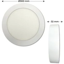 LED ATOMANT SL Plafonnier LED Rond Surface 24W 2200LM 300mm | Blanc Froid 6500K - Pack 1 Pce. - Blanc Froid 6500K -Panneau LED Soldes 2022 40375328 4