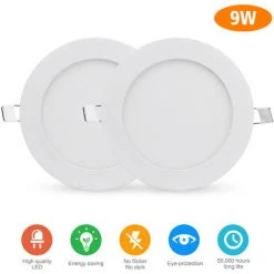 DIYOZZY 9w Petit Panneau Léger Blanc Chaud Rond 220V 2 Pièces 220V 9w Blanc Chaud -Panneau LED Soldes 2022 41398960 2