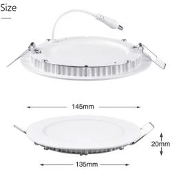 DIYOZZY 9w Petit Panneau Léger Blanc Chaud Rond 220V 2 Pièces 220V 9w Blanc Chaud -Panneau LED Soldes 2022 41398960 5