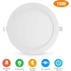 DIYOZZY Petit Panneau 18w Léger, Blanc Chaud, Rond 220V, 2 Pièces 220V 18w Blanc Chaud -Panneau LED Soldes 2022 41398983 3