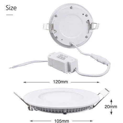 DIYOZZY 6W Petit Panneau Blanc Froid Léger Rond 220V 2 Pièces 220V 6W Blanc Froid 2pcs 6 DIYOZZY 6W Petit Panneau Blanc Froid Léger Rond 220V 2 Pièces 220V 6W Blanc Froid 2pcs – Image 4