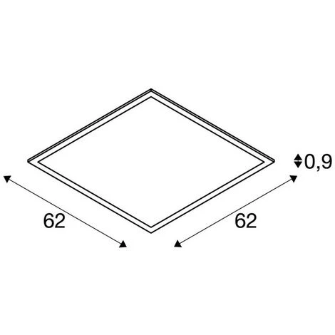 SLV LED PANEL Encastré De Plafond Intérieur 620x620 Blanc LED 35W 3000K (1003073) 4 SLV LED PANEL Encastré De Plafond Intérieur 620x620 Blanc LED 35W 3000K (1003073) – Image 2