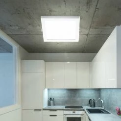 ETC-SHOP Plafonnier LED Panneau Encastrable étude De Plafond Plafonnier LED Plat, Quadrillage Carré Blanc, 9.5W 600Lm Blanc Chaud, L 15.5 Cm -Panneau LED Soldes 2022 43106038 2