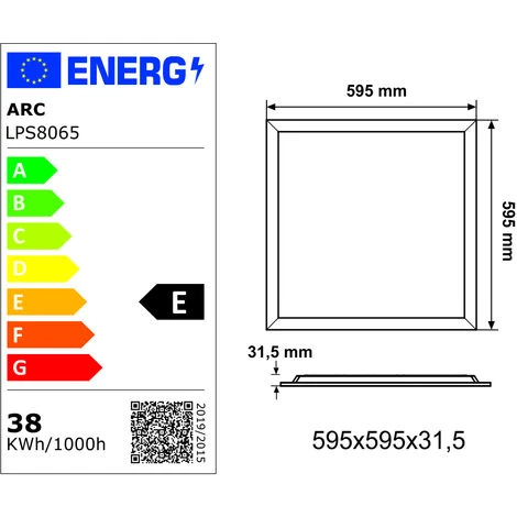 LUTECE-ARC Dalle LED 38W 595x595mm UGR19 3800lm 6500K 6 LUTECE-ARC Dalle LED 38W 595x595mm UGR19 3800lm 6500K – Image 4
