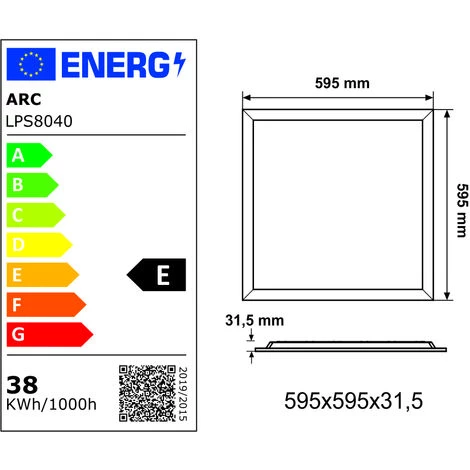 LUTECE-ARC Lot 5 Dalles LED 38W 595x595mm UGR19 3800lm 4000K 6 LUTECE-ARC Lot 5 Dalles LED 38W 595x595mm UGR19 3800lm 4000K – Image 4