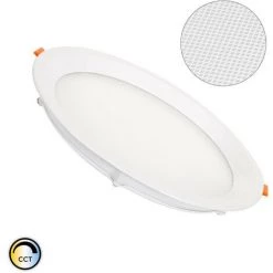 LEDKIA Spot Encastrable Dalle LED Ronde Slim 20W CCT Sélectionnable Microprismatique (UGR17) LIFUD Coupe Ø 205mm Downlight Panel Sélectionnable (Chaud-Neutre-Froid) - Sélectionnable (Chaud-Neutre-Froid)