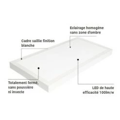 BARCELONA LED Panneau LED 120x60 72W 6100lm Kit Saillie | Blanc Neutre - Blanc Neutre -Panneau LED Soldes 2022 46216458 3