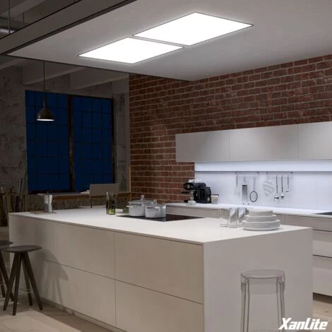 XANLITE - Plafonnier LED Carré - Cons. 42W - 3300 Lumens - Blanc Neutre - 3 Modes De Fixation - PA3000NW 4 XANLITE - Plafonnier LED Carré - Cons. 42W - 3300 Lumens - Blanc Neutre - 3 Modes De Fixation - PA3000NW – Image 2