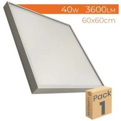 LED ATOMANT SL Kit Panneau LED 60x60cm 40W 3600LM + Support De Surface Blanc | Blanc Froid 6500K - Pack 1 Pce. - Blanc Froid 6500K