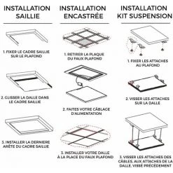 EUROPALAMP Dalle LED 40W 120X30 PMMA Blanc Neutre 4000k Haute Luminosité -Panneau LED Soldes 2022 4745500 3