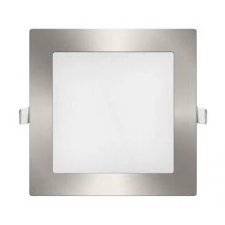 Downlight Panneau LED Carrée Nickel 12W IP44 CCT 3000+4000+6000 | IluminaShop
