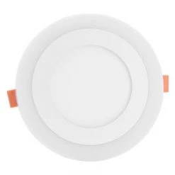 KARTOKNER Panneau Lumineux Ultra-Mince Rond à Deux Couleurs Installation IntéGrée Non Chargée 12 + 6W Lumière Blanche Et Bleue Froide Dissimulée