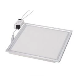 KARTOKNER Plafonnier LED Carré Puissant En Blanc – Panneau LED 12 W, 2800-6500K Gradation En Continu – Idéal Pour Salon, Bureau Ou Atelier