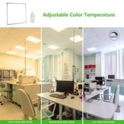 KARTOKNER Plafonnier LED Carré Puissant En Blanc – Panneau LED 12 W, 2800-6500K Gradation En Continu – Idéal Pour Salon, Bureau Ou Atelier -Panneau LED Soldes 2022 49666297 5