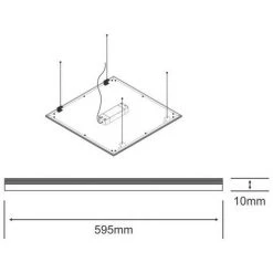 INSPIRED LIGHTING Inspired Techtouch - X2 Panel - Panneau LED 595 X 595mm 48W 4000K (cadre Blanc) (1, 1) -Panneau LED Soldes 2022 49852439 2