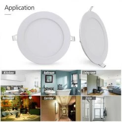 KARTOKNER 2 Pièces 12w Petit Panneau Léger Rond 220V (Blanc Froid) -Panneau LED Soldes 2022 49926744 5