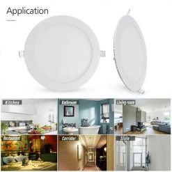 KARTOKNER 2 Pièces 18w Petit Panneau Léger Rond 220V (Blanc Chaud) -Panneau LED Soldes 2022 49926745 5