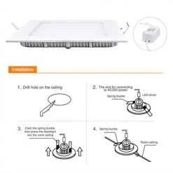 KARTOKNER 2 Pièces 9w Petit Panneau Léger Carré 220V (Blanc Chaud) -Panneau LED Soldes 2022 49926850 3