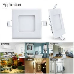 KARTOKNER 2 Pièces 3w Petit Panneau Léger Carré 220V (Blanc Froid) -Panneau LED Soldes 2022 49927178 5