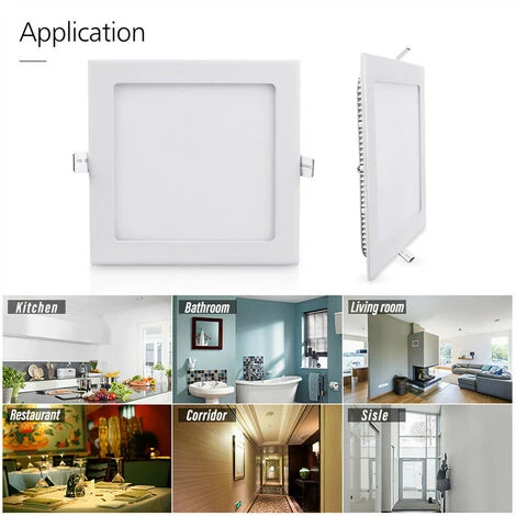 KARTOKNER 2 Pièces 15w Petit Panneau Léger Carré 220V (Blanc Chaud) 7 KARTOKNER 2 Pièces 15w Petit Panneau Léger Carré 220V (Blanc Chaud) – Image 5