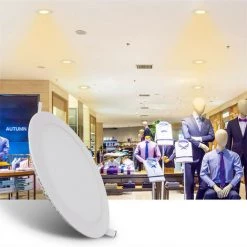 KARTOKNER 18W Encastré Spot LED Encastrable Plafond Ultra Minces Panneau Ronde Encastré Spot LED Encastrable Ultra-plats éclairage Plafond LED Encastré (Blanc Chaud ) -Panneau LED Soldes 2022 49992258 5