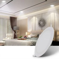 KARTOKNER 18W Encastré Spot LED Encastrable Plafond Ultra Minces Panneau Ronde Encastré Spot LED Encastrable Ultra-plats éclairage Plafond LED Encastré (Blanc Froid ) -Panneau LED Soldes 2022 49992259 4