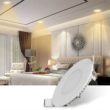 KARTOKNER 3W Encastré Spot LED Encastrable Plafond Ultra Minces Panneau Ronde Encastré Spot LED Encastrable Ultra-plats éclairage Plafond LED Encastré (Blanc Chaud ) 6 KARTOKNER 3W Encastré Spot LED Encastrable Plafond Ultra Minces Panneau Ronde Encastré Spot LED Encastrable Ultra-plats éclairage Plafond LED Encastré (Blanc Chaud ) – Image 4
