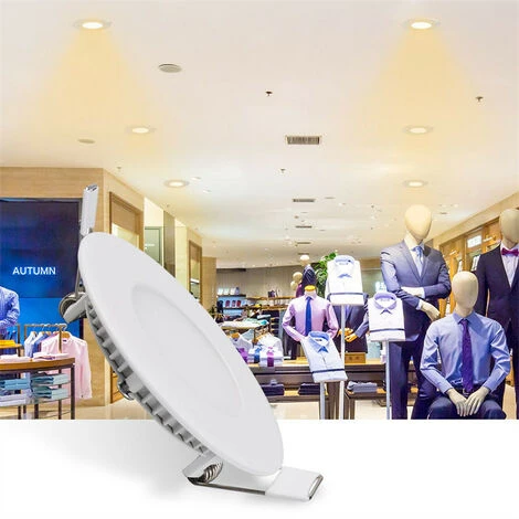 KARTOKNER 3W Encastré Spot LED Encastrable Plafond Ultra Minces Panneau Ronde Encastré Spot LED Encastrable Ultra-plats éclairage Plafond LED Encastré (Blanc Chaud ) 7 KARTOKNER 3W Encastré Spot LED Encastrable Plafond Ultra Minces Panneau Ronde Encastré Spot LED Encastrable Ultra-plats éclairage Plafond LED Encastré (Blanc Chaud ) – Image 5