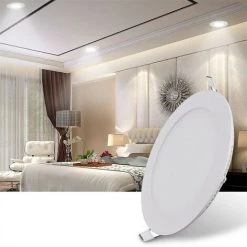 KARTOKNER 12W Encastré Spot LED Encastrable Plafond Ultra Minces Panneau Ronde Encastré Spot LED Encastrable Ultra-plats éclairage Plafond LED Encastré (Blanc Froid ) -Panneau LED Soldes 2022 49992554 4