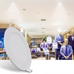 KARTOKNER 12W Encastré Spot LED Encastrable Plafond Ultra Minces Panneau Ronde Encastré Spot LED Encastrable Ultra-plats éclairage Plafond LED Encastré (Blanc Froid ) -Panneau LED Soldes 2022 49992554 5