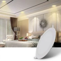 KARTOKNER 18W Encastré Spot LED Encastrable Plafond Ultra Minces Panneau Ronde Encastré Spot LED Encastrable Ultra-plats éclairage Plafond LED Encastré (Blanc Neutre ) -Panneau LED Soldes 2022 49992560 4
