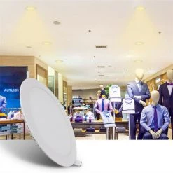 KARTOKNER 18W Encastré Spot LED Encastrable Plafond Ultra Minces Panneau Ronde Encastré Spot LED Encastrable Ultra-plats éclairage Plafond LED Encastré (Blanc Neutre ) -Panneau LED Soldes 2022 49992560 5