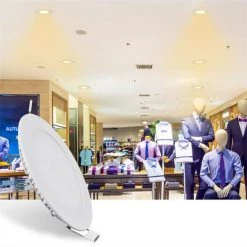 KARTOKNER 9W Encastré Spot LED Encastrable Plafond Ultra Minces Panneau Ronde Encastré Spot LED Encastrable Ultra-plats éclairage Plafond LED Encastré (Blanc Chaud ) -Panneau LED Soldes 2022 50062836 5