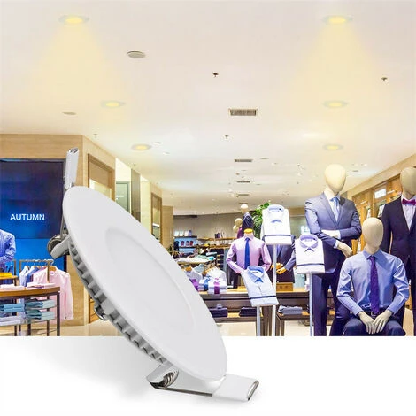 KARTOKNER 3W Encastré Spot LED Encastrable Plafond Ultra Minces Panneau Ronde Encastré Spot LED Encastrable Ultra-plats éclairage Plafond LED Encastré (Blanc Neutre ) 7 KARTOKNER 3W Encastré Spot LED Encastrable Plafond Ultra Minces Panneau Ronde Encastré Spot LED Encastrable Ultra-plats éclairage Plafond LED Encastré (Blanc Neutre ) – Image 5