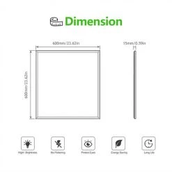 KARTOKNER 7 Pièces Plafonnier LED Carré Puissant – Panneau LED 36 W – Idéal Pour Salon, Bureau Ou Atelier (Blanc Froid) 8 KARTOKNER 7 Pièces Plafonnier LED Carré Puissant – Panneau LED 36 W – Idéal Pour Salon, Bureau Ou Atelier (Blanc Froid) -Panneau LED Soldes 2022 50328105 2