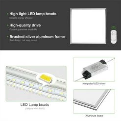 KARTOKNER 7 Pièces Plafonnier LED Carré Puissant – Panneau LED 36 W – Idéal Pour Salon, Bureau Ou Atelier (Blanc Froid) 9 KARTOKNER 7 Pièces Plafonnier LED Carré Puissant – Panneau LED 36 W – Idéal Pour Salon, Bureau Ou Atelier (Blanc Froid) -Panneau LED Soldes 2022 50328105 3